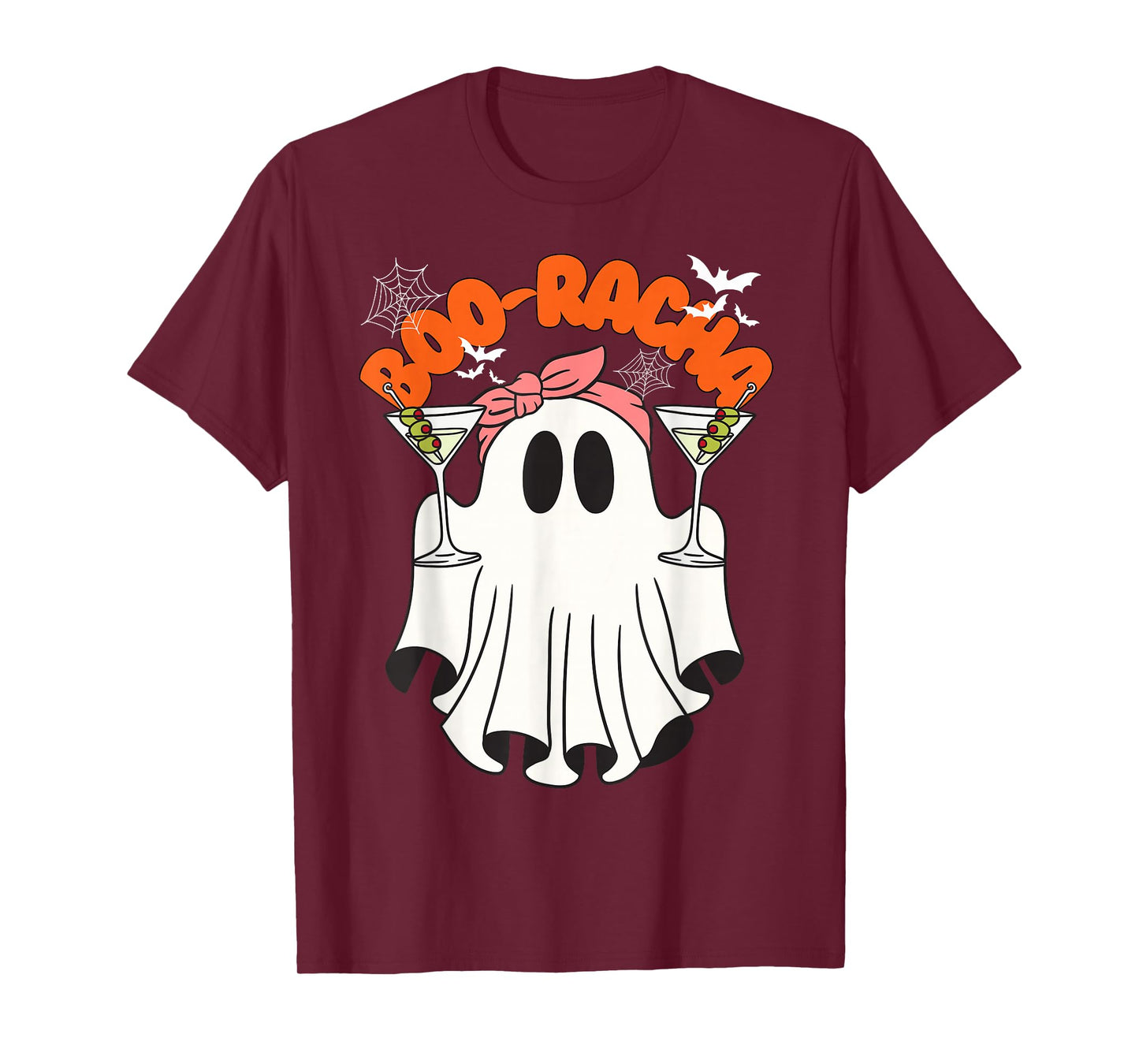 Boo-racha Funny Halloween Ghost Drinking Margarita Boo racha T-Shirt