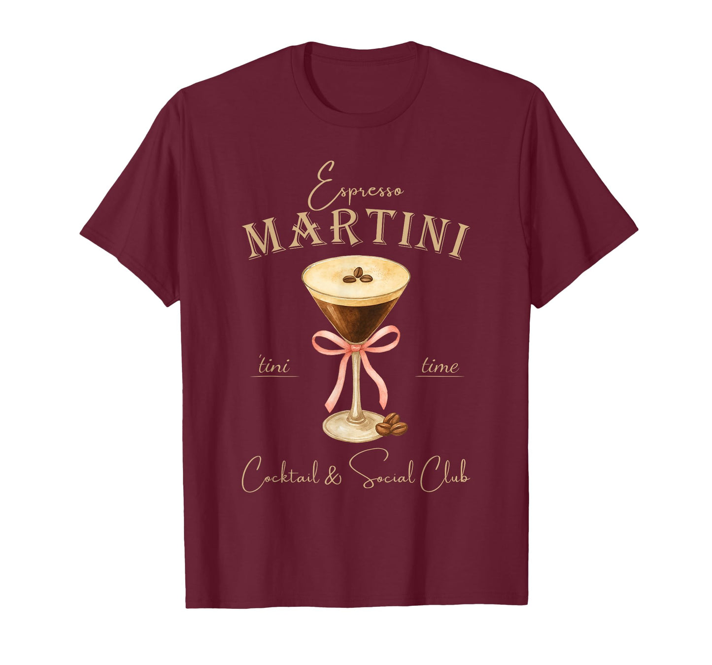 Womens Espresso Martini Social Club Drinking Cocktai T-Shirt