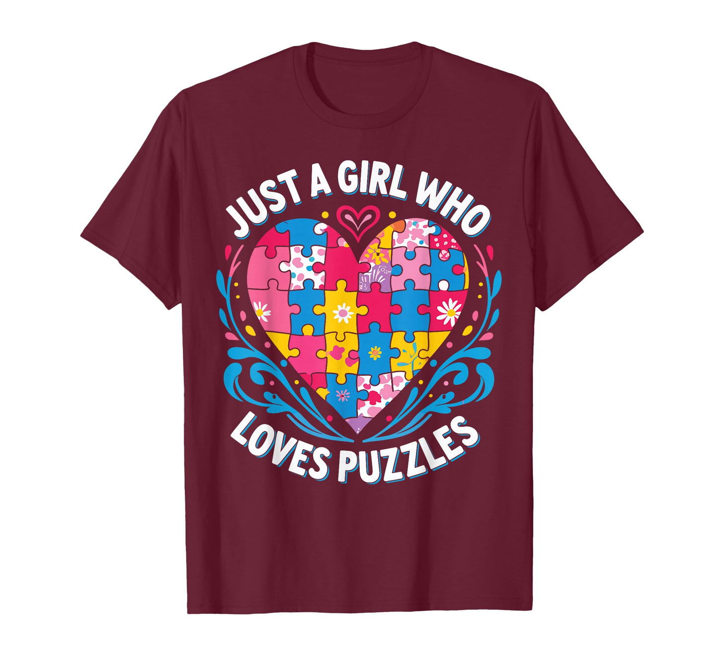 Just A Girl Who Loves Puzzles - Puzzle Piece Lover T-Shirt