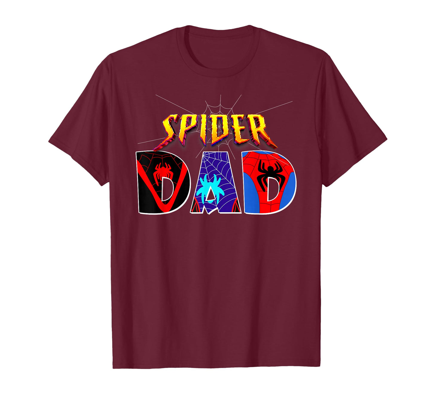 Spider Dad Shirt Birthday Fathers Day Halloween Costumes Pjs T-Shirt