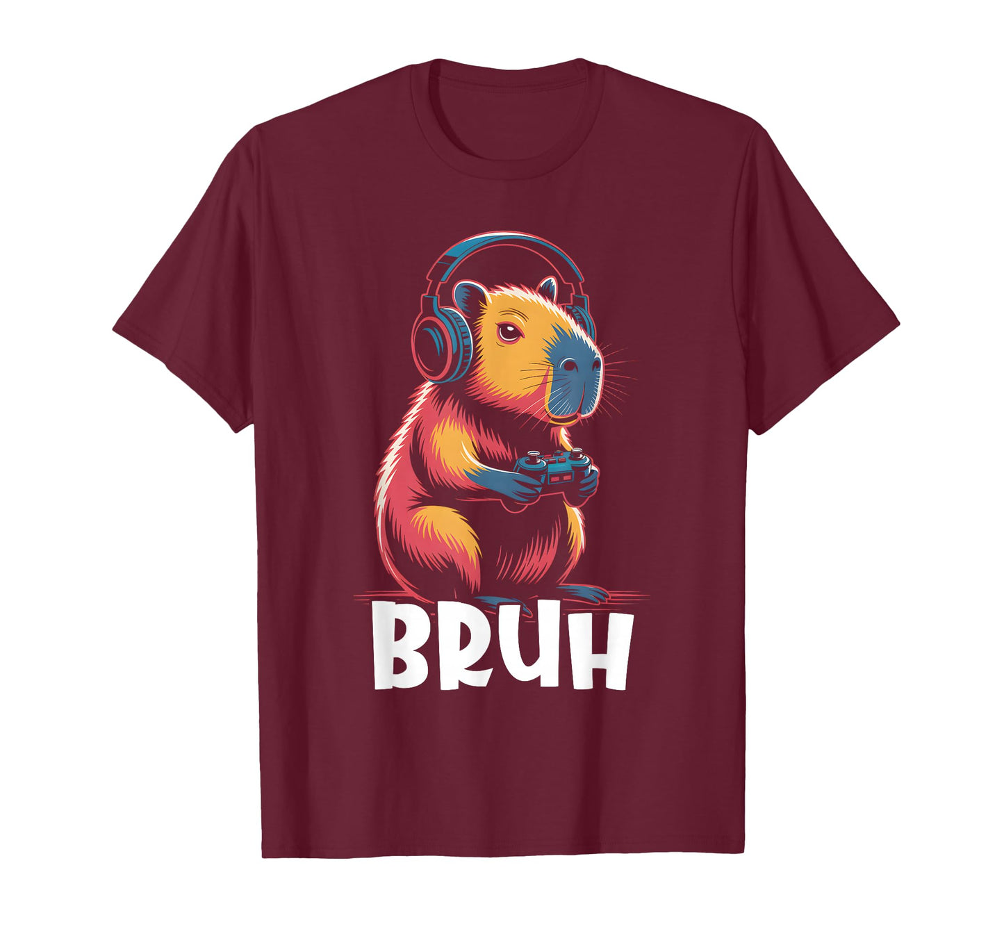 Bruh Video Games Boys Capybara T-Shirt