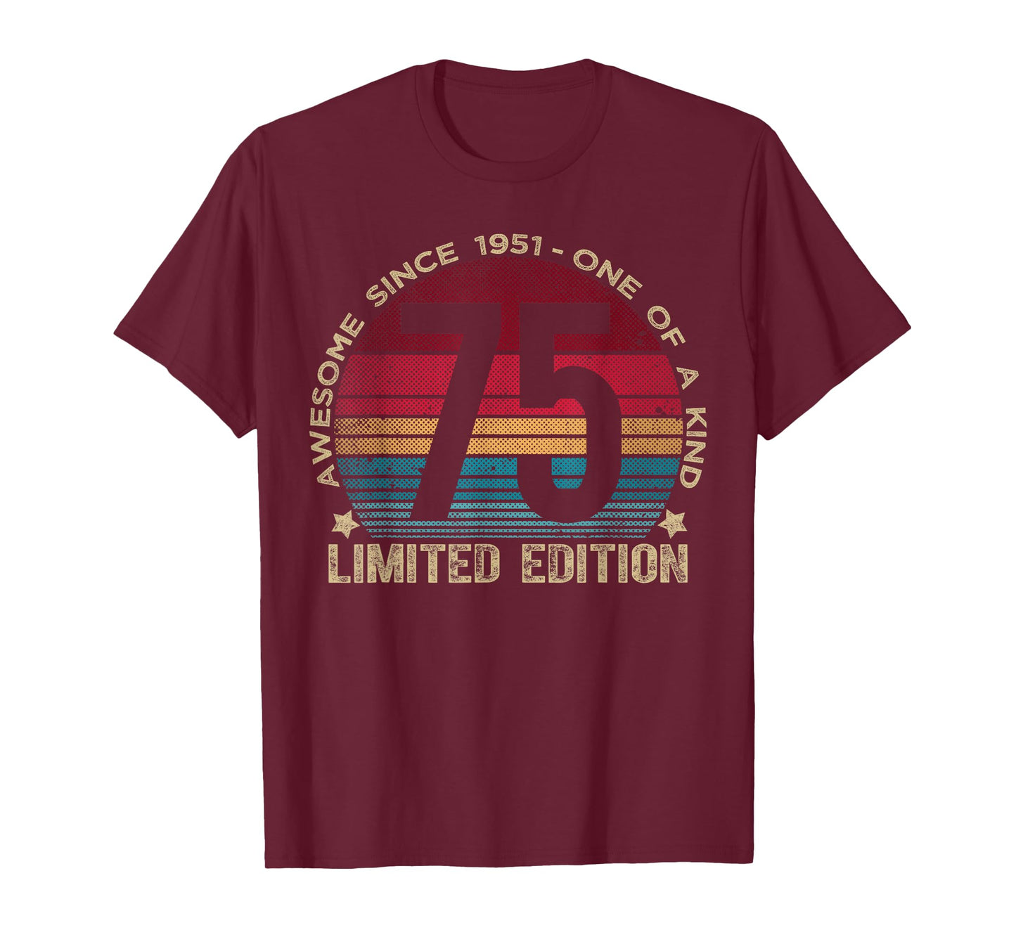 75 Year Old Gifts Vintage 1951 Limited Edition 75th Birthday T-Shirt