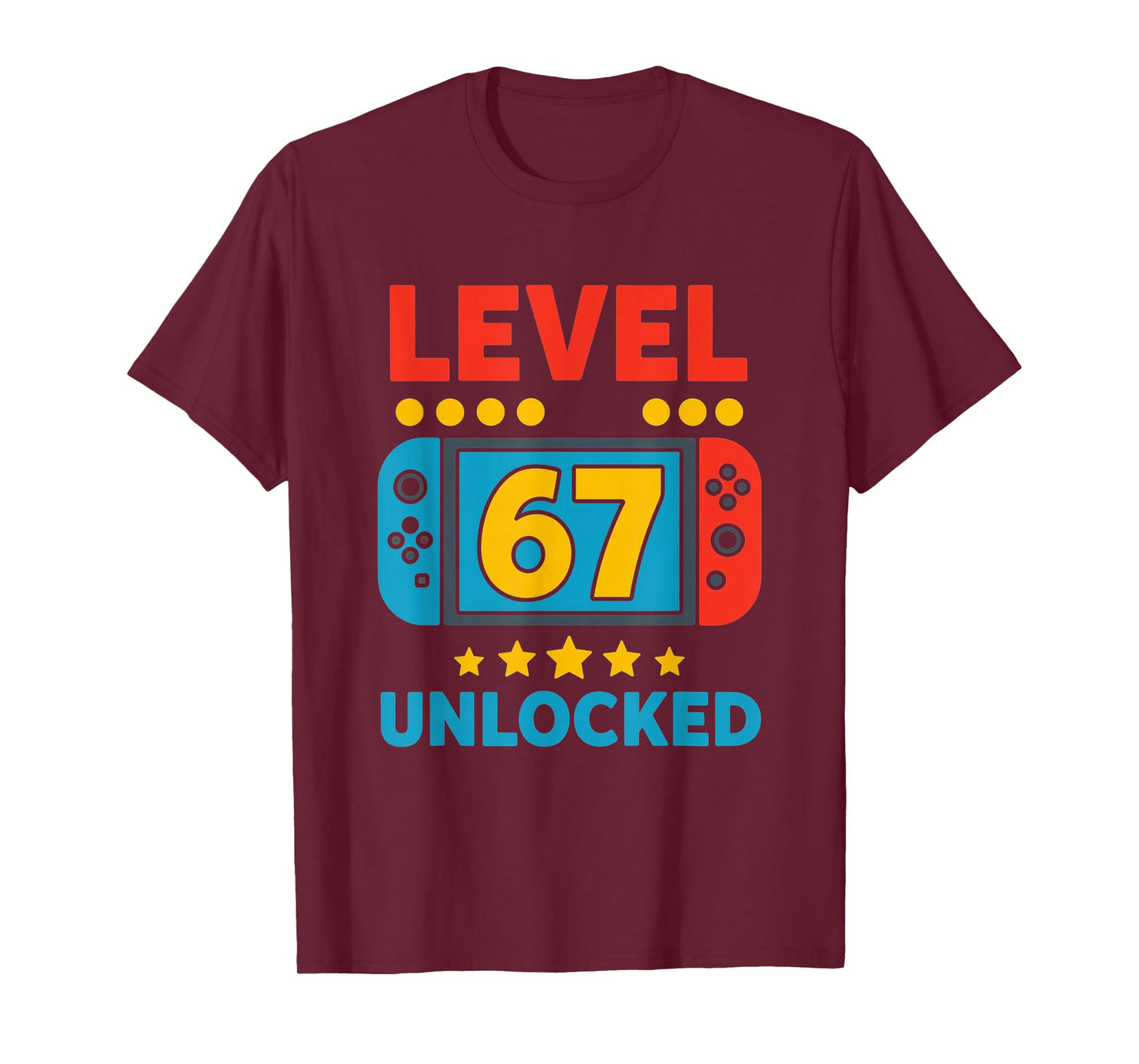 Level 67 Unlocked, Gamer Birthday Boys Gifts for Boys 6 7 T-Shirt
