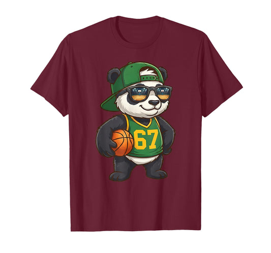 Panda Basketball 67 Gen Alpha Slang Sports Men Boys Kids T-Shirt