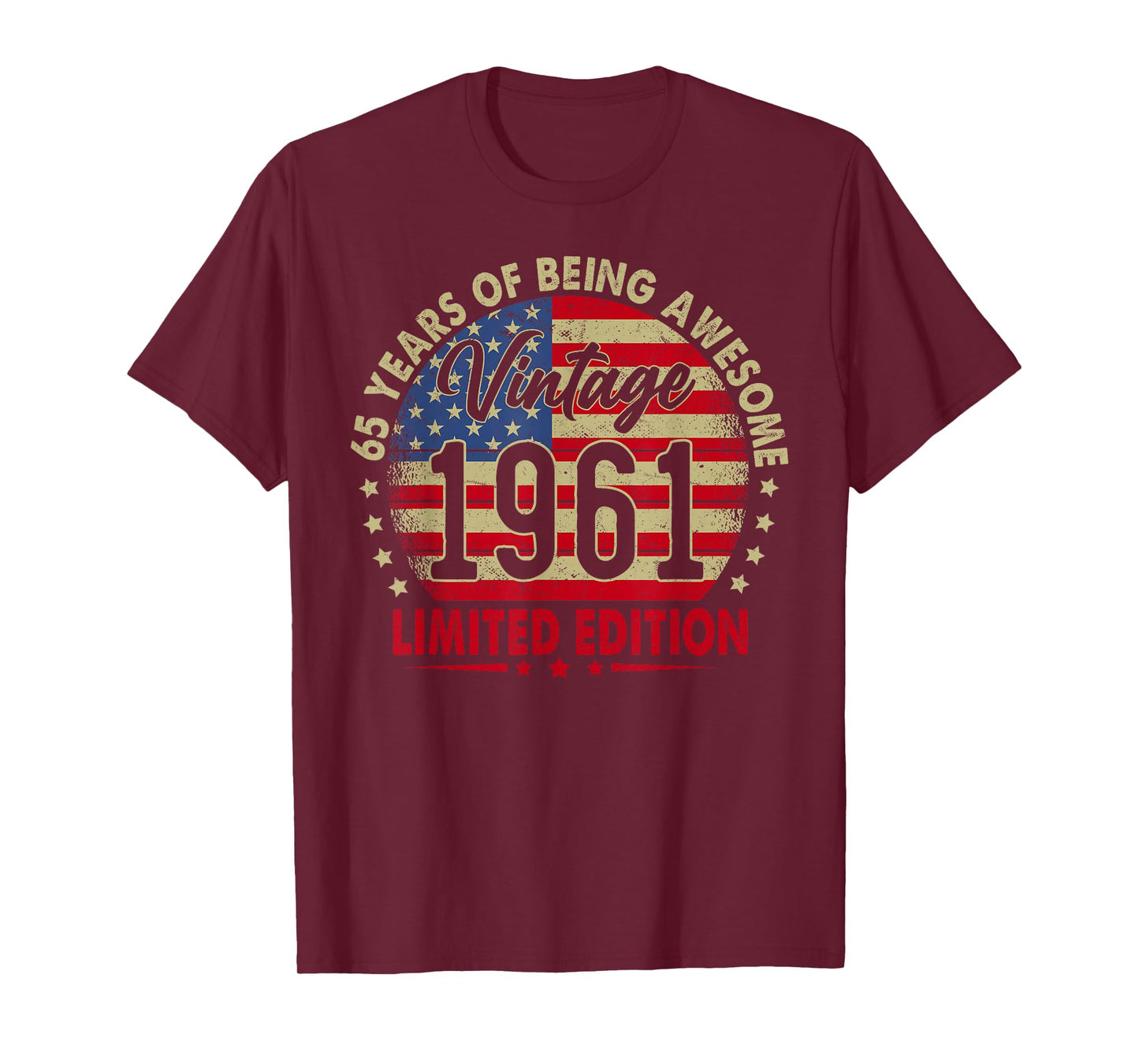 Vintage 1961 Limited Edition 65th Birthday 65 Years Old T-Shirt