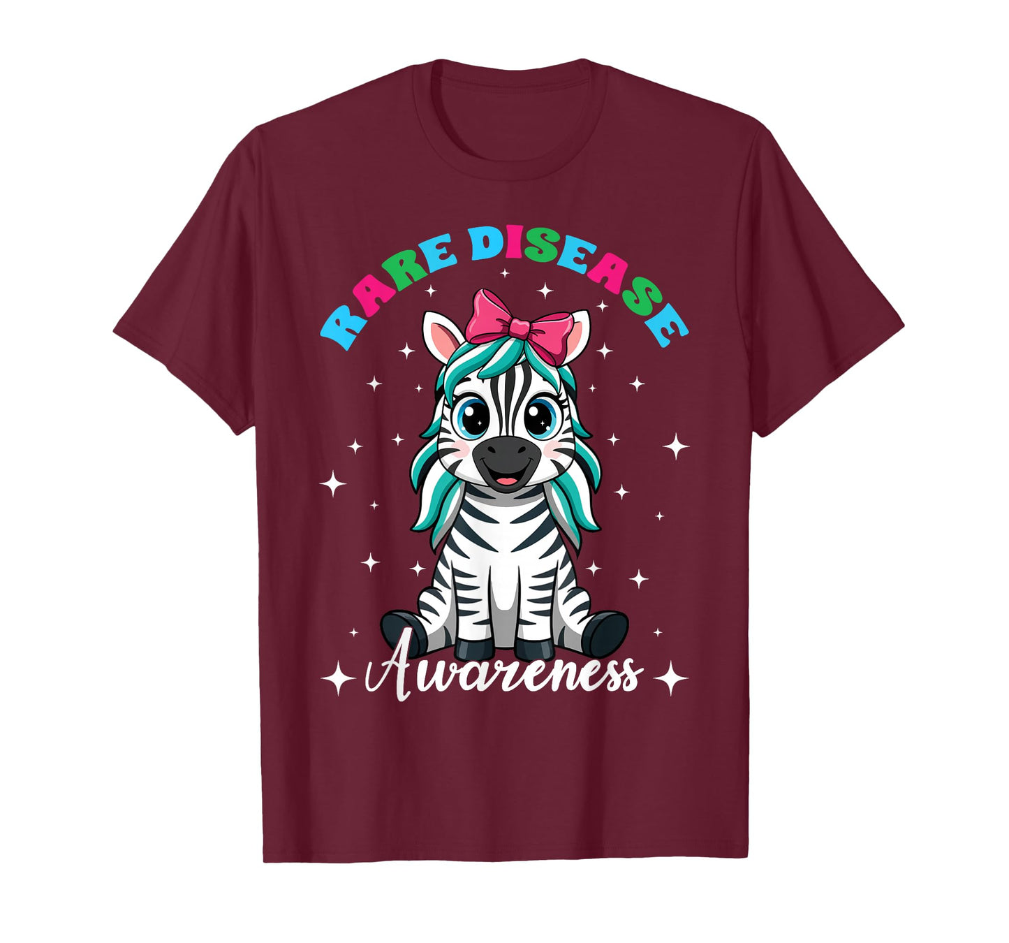 Rare Disease Awareness Cute Zebra Rare Disease Day T-Shirt