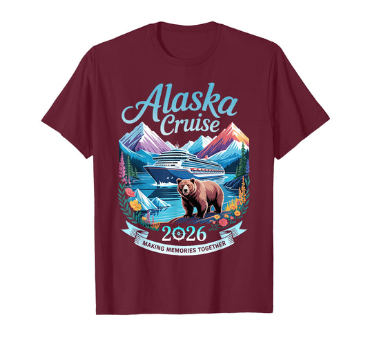 Funny Matching Family Friends and Group Alaska Cruise 2026 T-Shirt