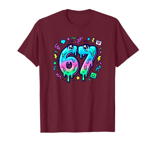 67 Kawaii Brainrot Design T-Shirt