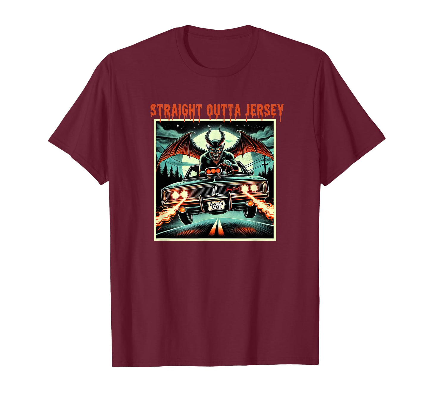 The Cruising Cryptid - Jersey Devil Funny Tee T-Shirt
