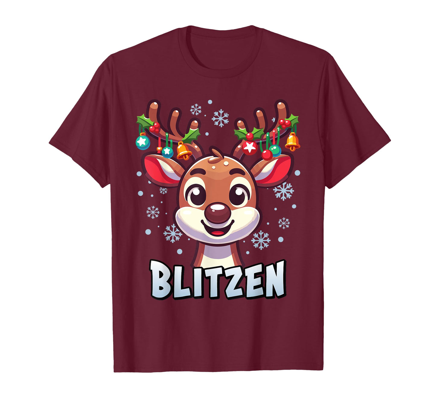 Santa’s Reindeer Blitzen Xmas Group Costume T-Shirt