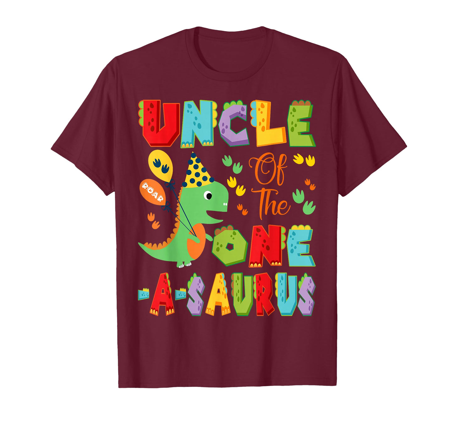 Uncle Of The One-A-Saurus 1St Birthday Boy Dinosaur T-Shirt