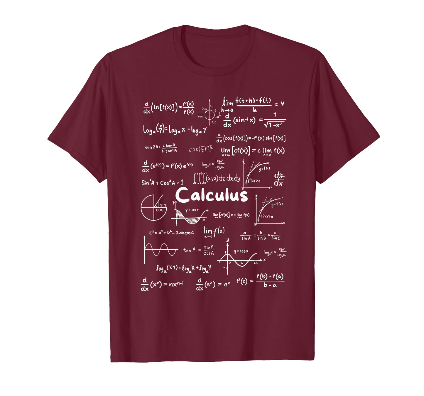 Mastering Essential Calculus Formulas Math Genius Teacher T-Shirt