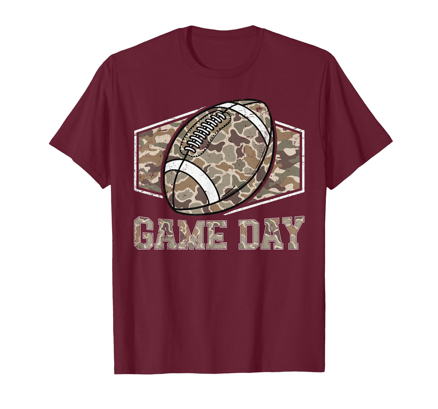 Retro Game Day Camouflage Old Camo Football Season Men Boys T-Shirt