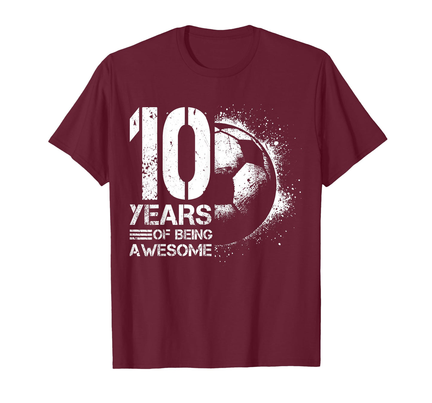 10th Birthday Boy Girl Soccer Player Football 10 Years Old T-Shirt
