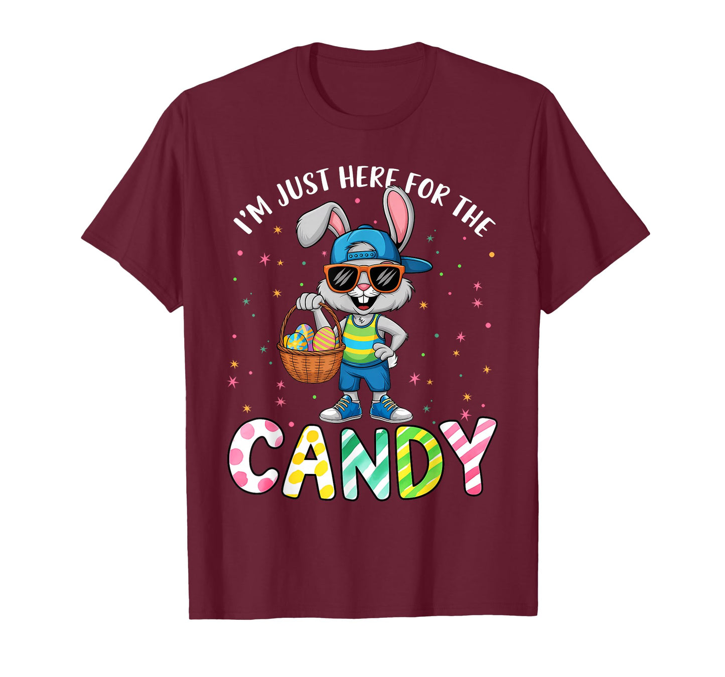 Kids Boys Im Just Here for The Candy Easter Kid Boy Toddler T-Shirt