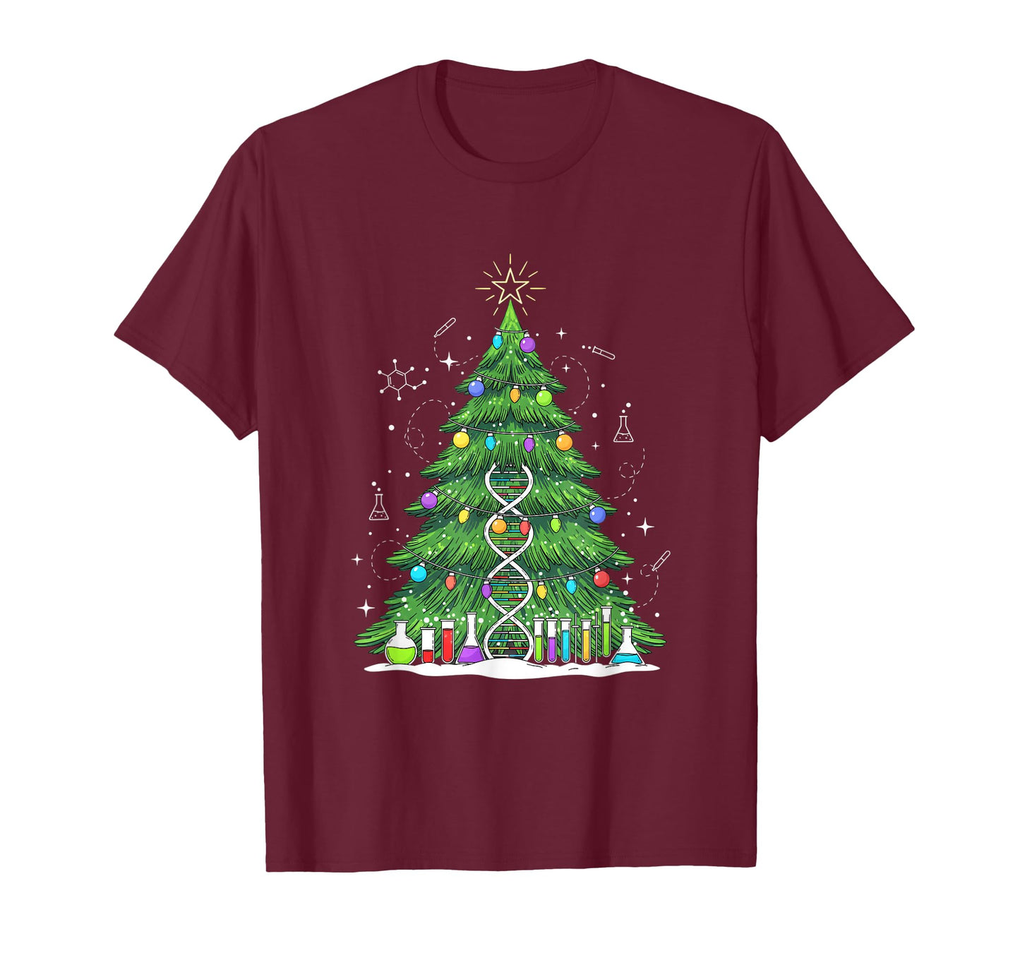 Science & Technology DNA Christmas Tree, Lab Chemistry Tree T-Shirt