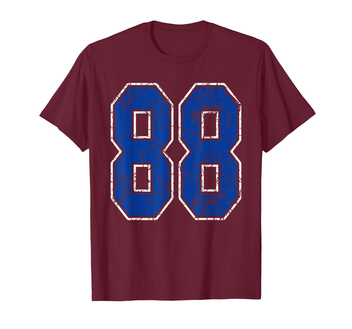 Royal Blue and White Number 88 Jersey Player Uniform #88 Fan T-Shirt