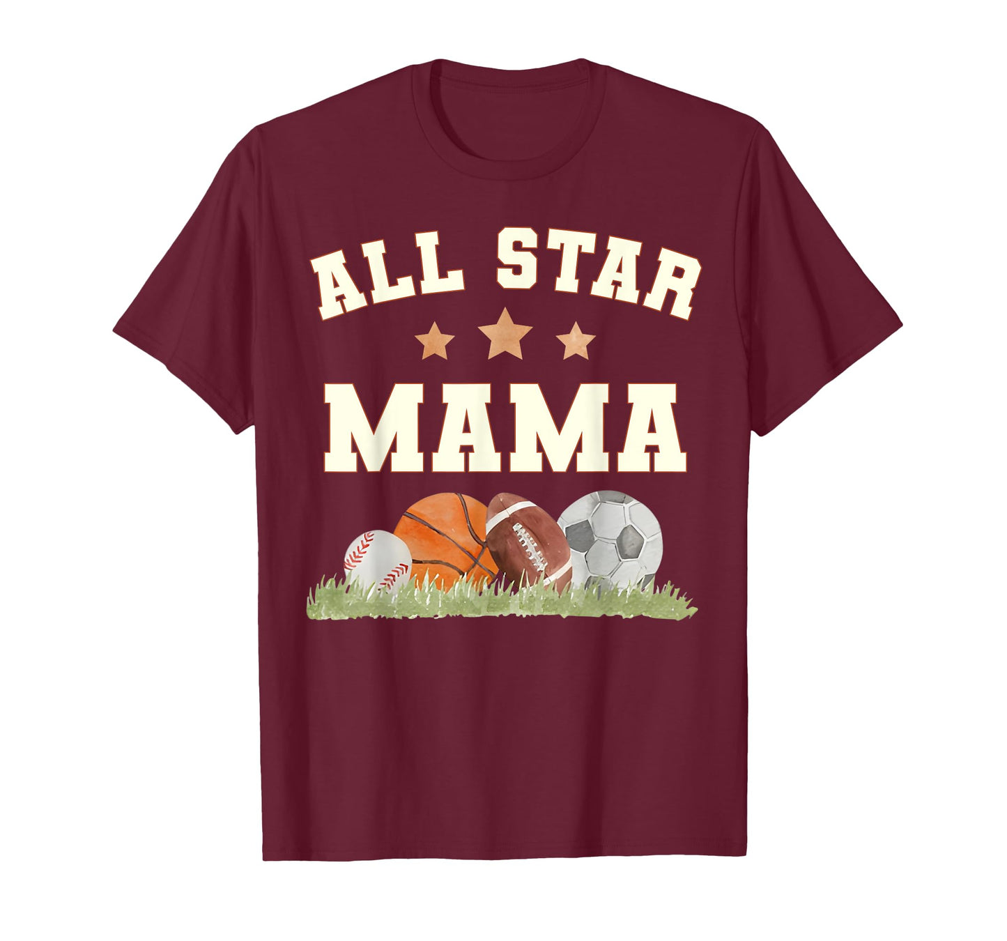 Mama of The Birthday Boy Basketball Football Soccer Sport T-Shirt