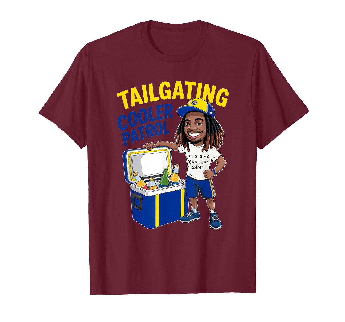 Tailgaiting Los Angeles African American Men Game Day Fan T-Shirt