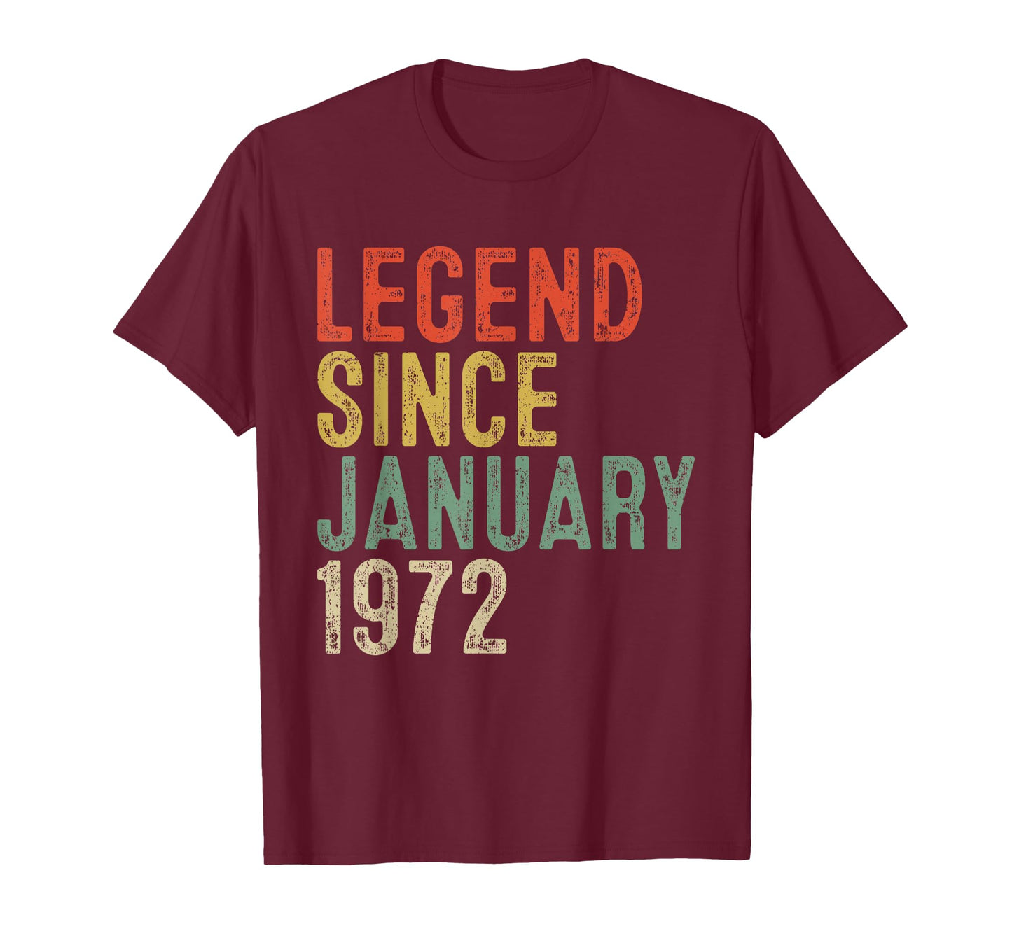 Legend Since January 1972 54th Birthday Gifts 54 Year Old T-Shirt