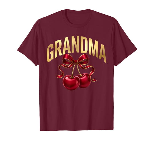 Grandma Grand Mothers Cherry Women Girls Granny T-Shirt