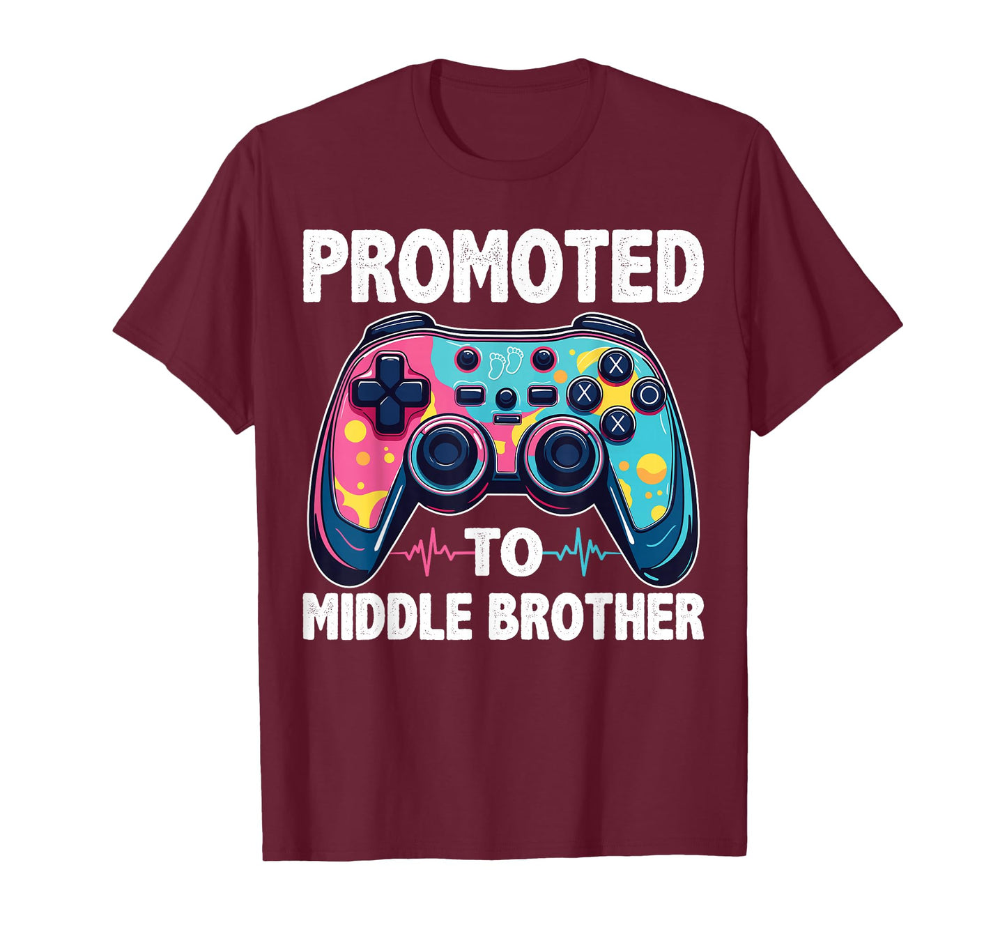 Video Gamer Gender Reveal Party Promoted To Middle Brother T-Shirt