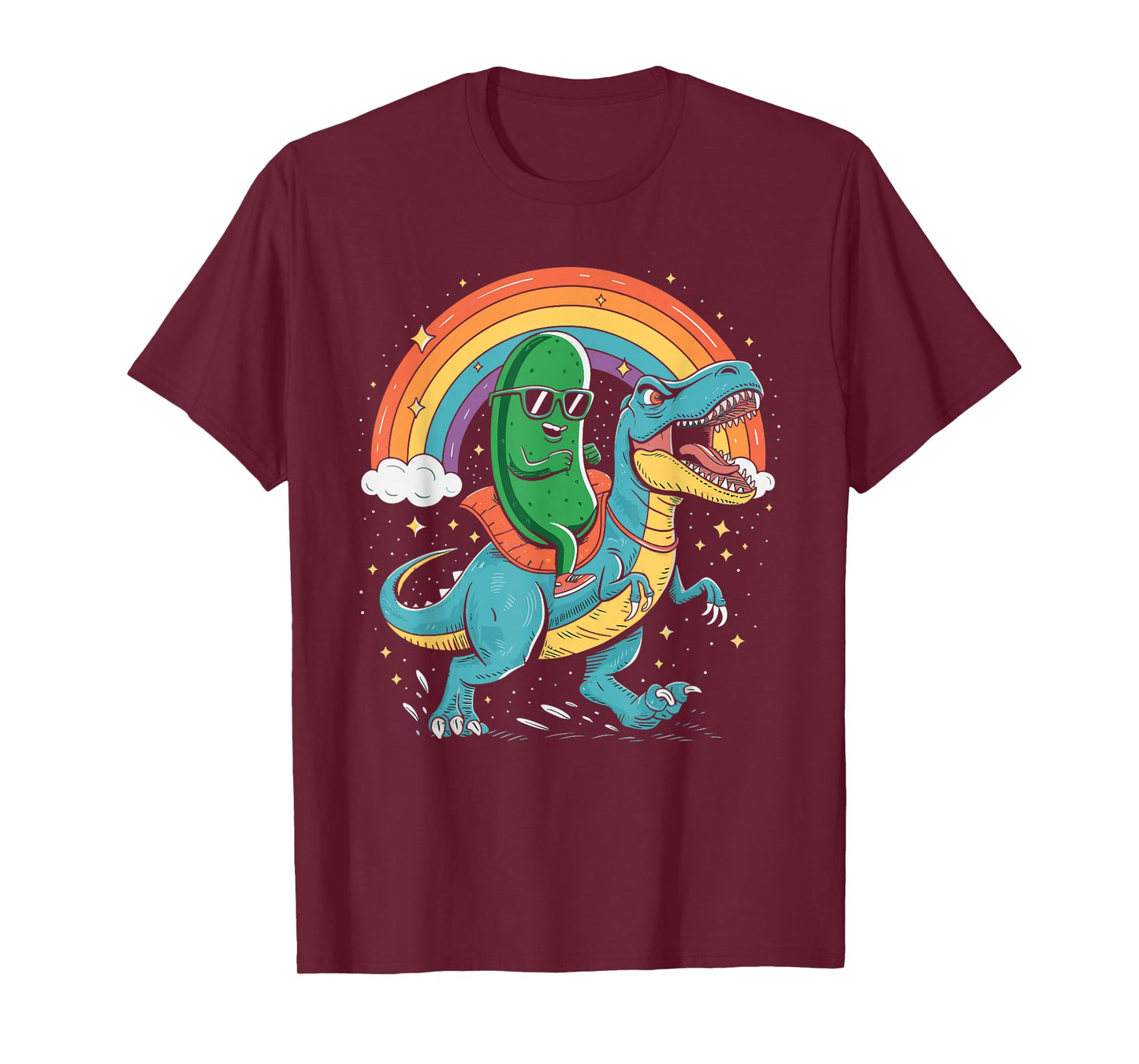 Pickle Riding Dinosaur T-Shirt