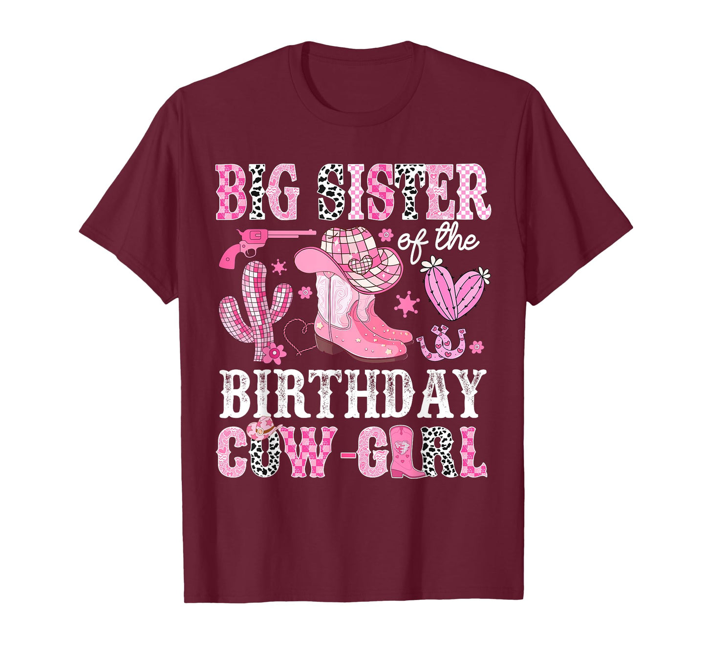 Big Sister Of The Birthday Cow-Girl Rodeo Cowgirl Bday T-Shirt