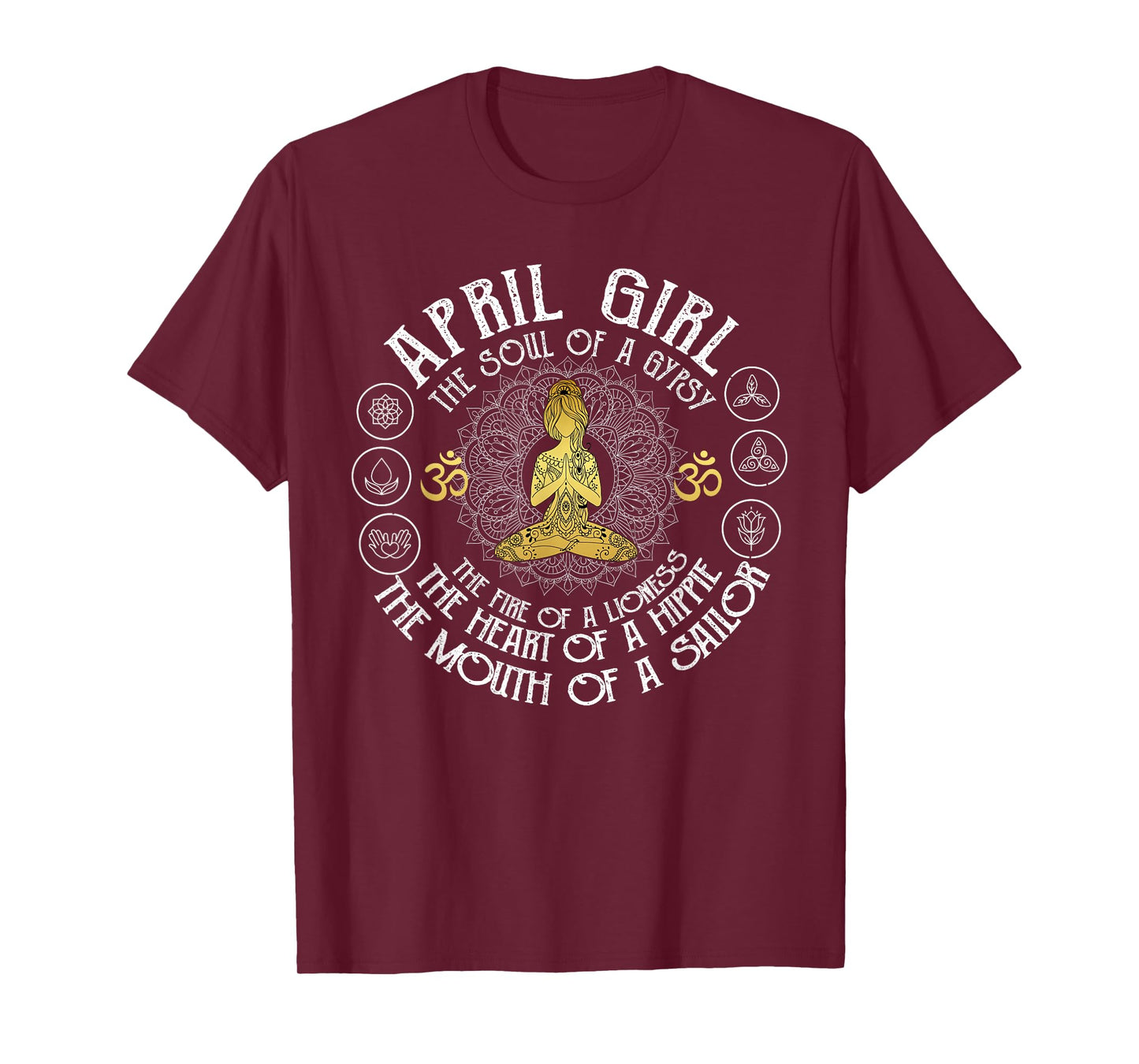 April Girl Witch Soul Funny Cute Vintage Birthday April Yoga T-Shirt