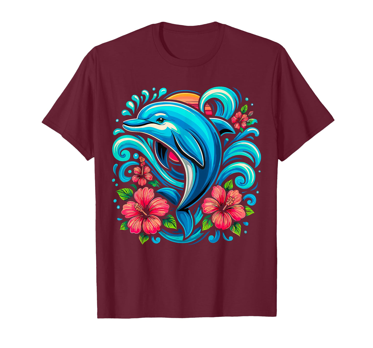 Cute Dolphin Floral T-Shirt