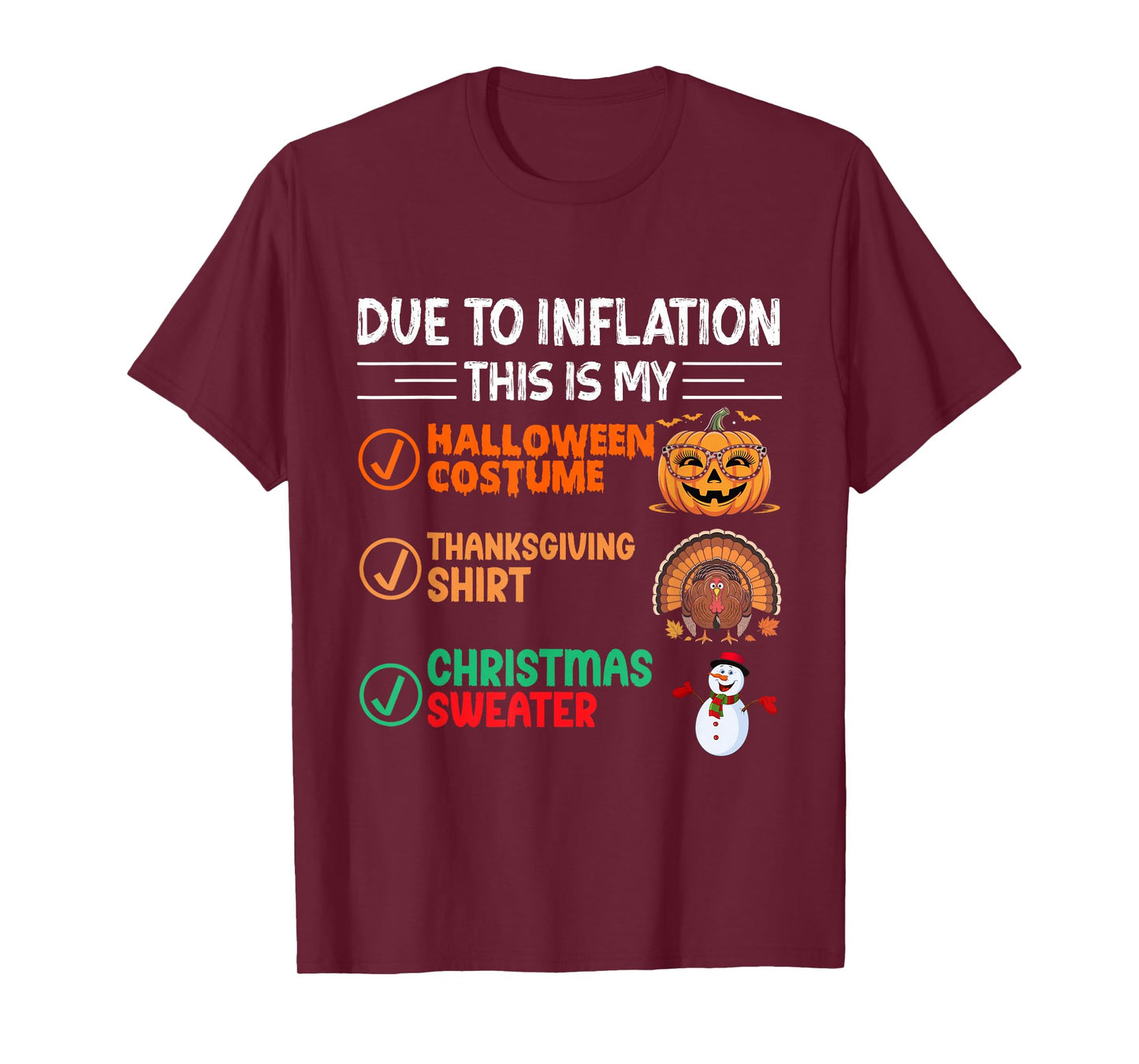 Due to Inflation This is My Funny Halloween Costume T-Shirt