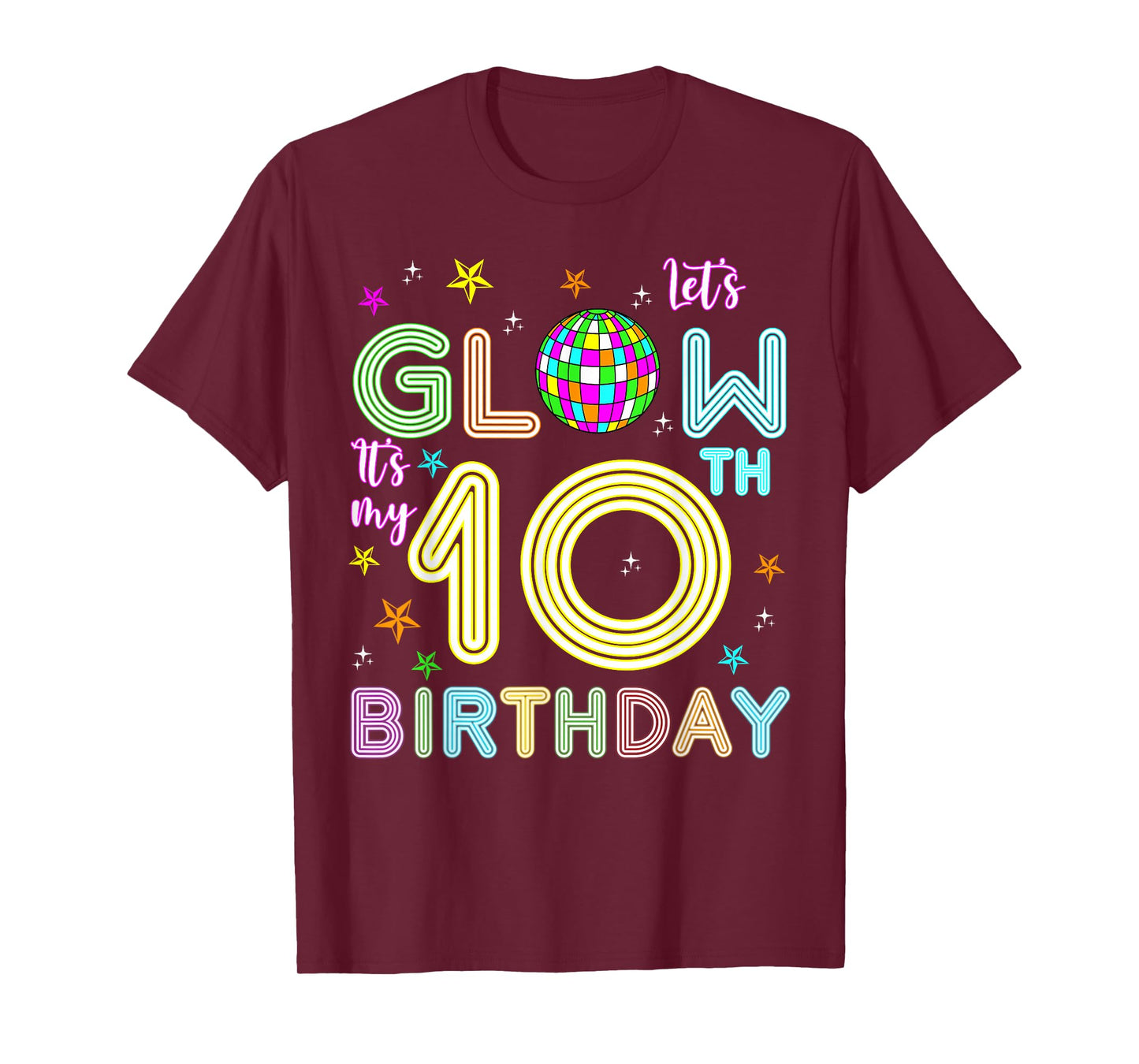 It's My 10th Birthday Glowing 80s 10 Year Old T-Shirt