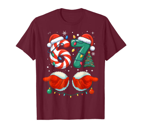 Six Seven 6 7 67 Christmas Funny T-Shirt
