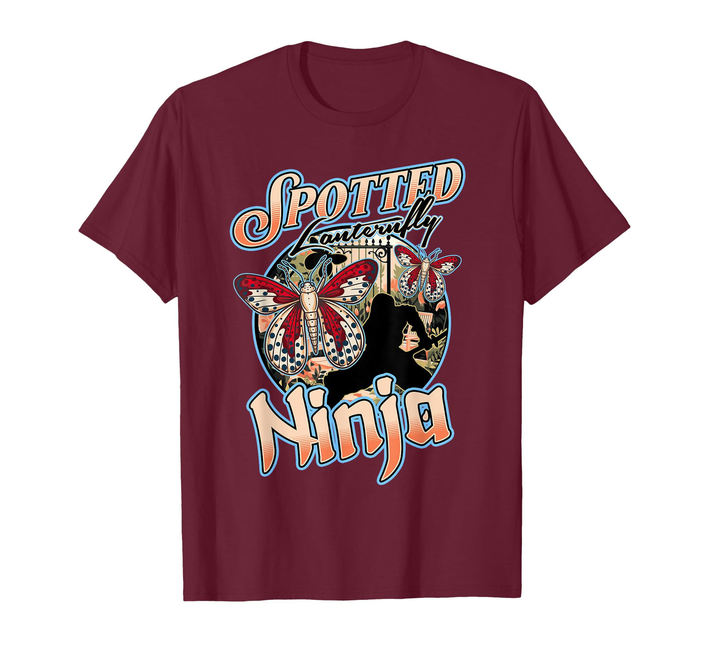 Spotted Lanternfly Trap Ninja Warrior Assassin Lantern Fly T-Shirt
