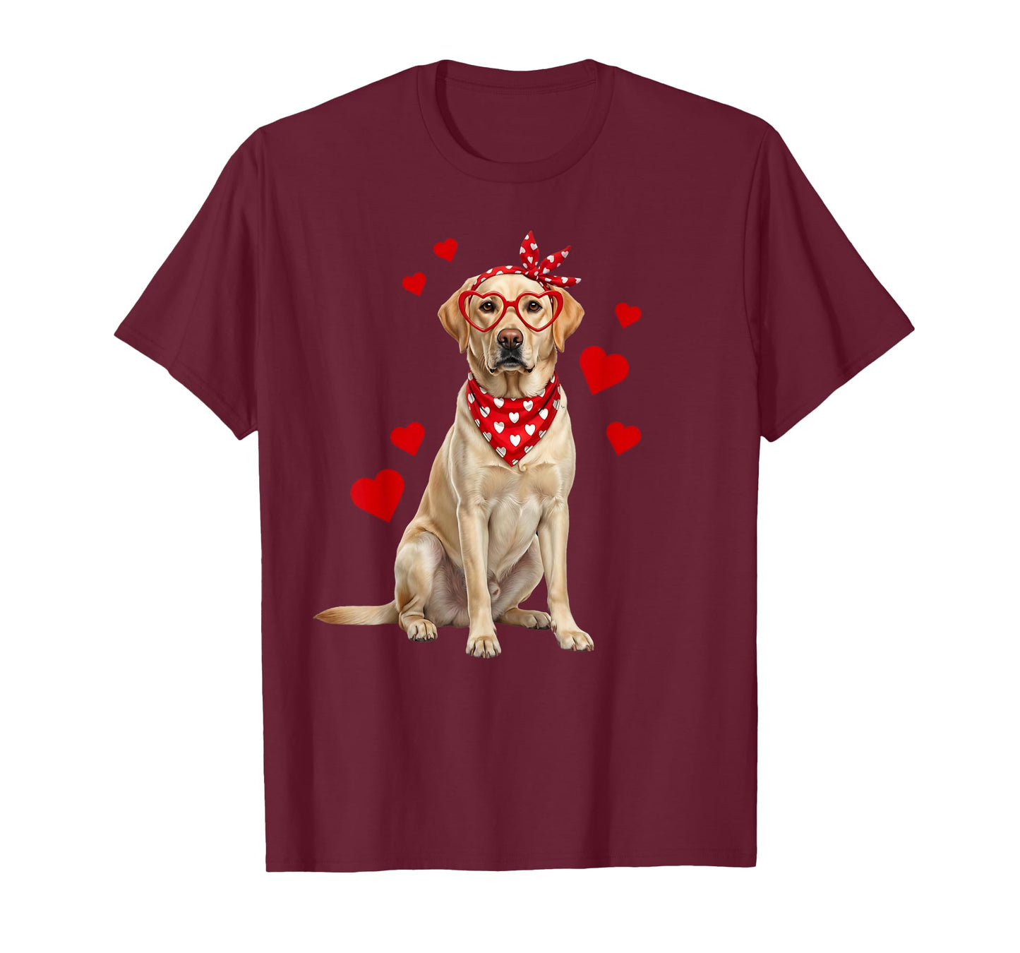 Labrador Retriever Valentines Day Dog Lover Heart T-Shirt