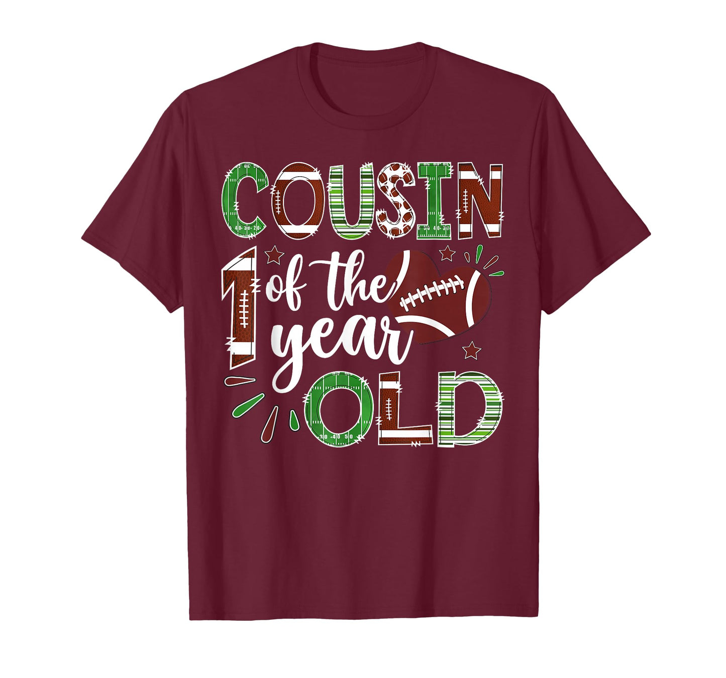 Cousin of The 1 Year Old Football First Birthday Boy T-Shirt