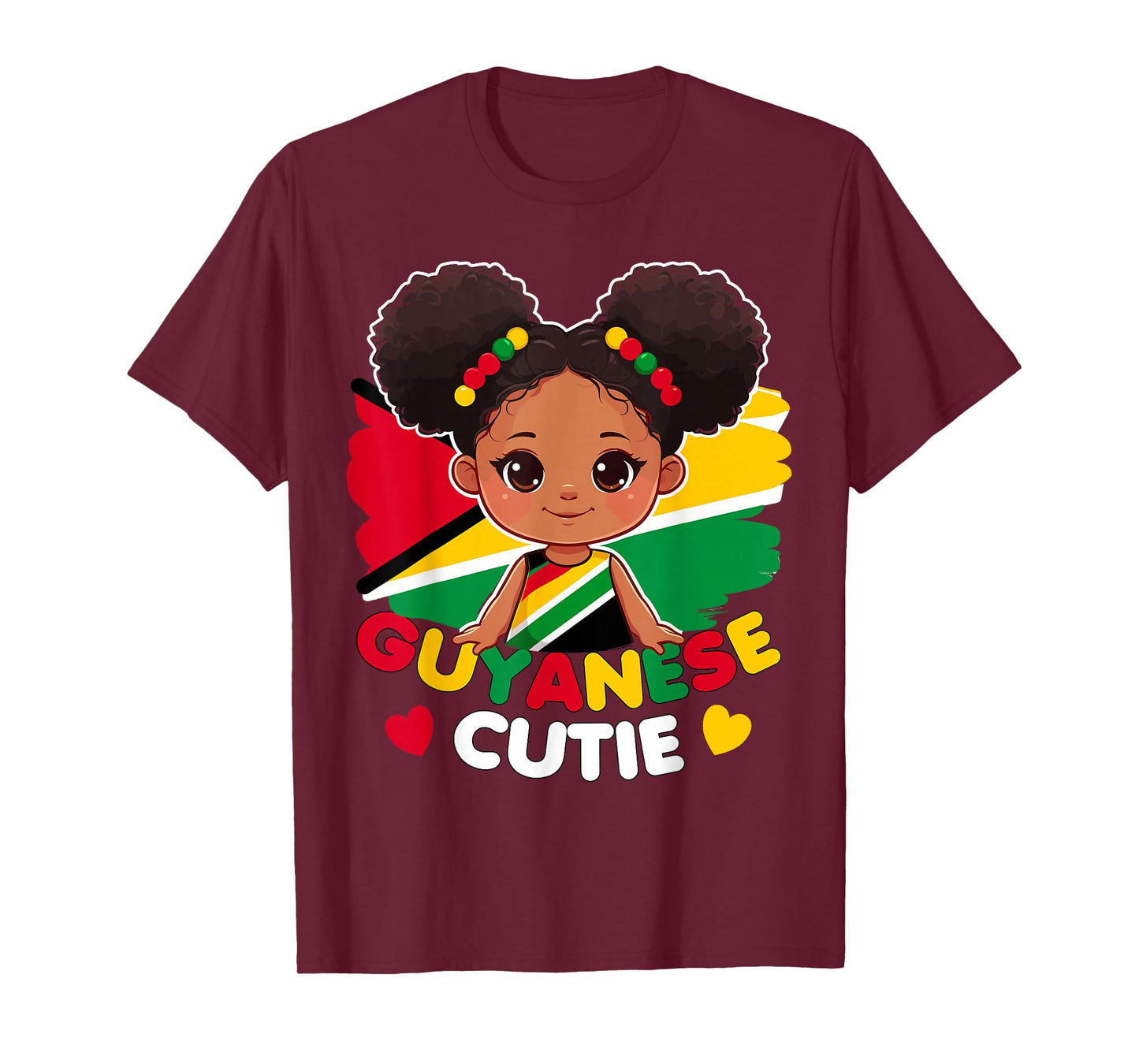 Guyanese Cute Guyana Flag Princess, Toddler, Kids, Girls T-Shirt