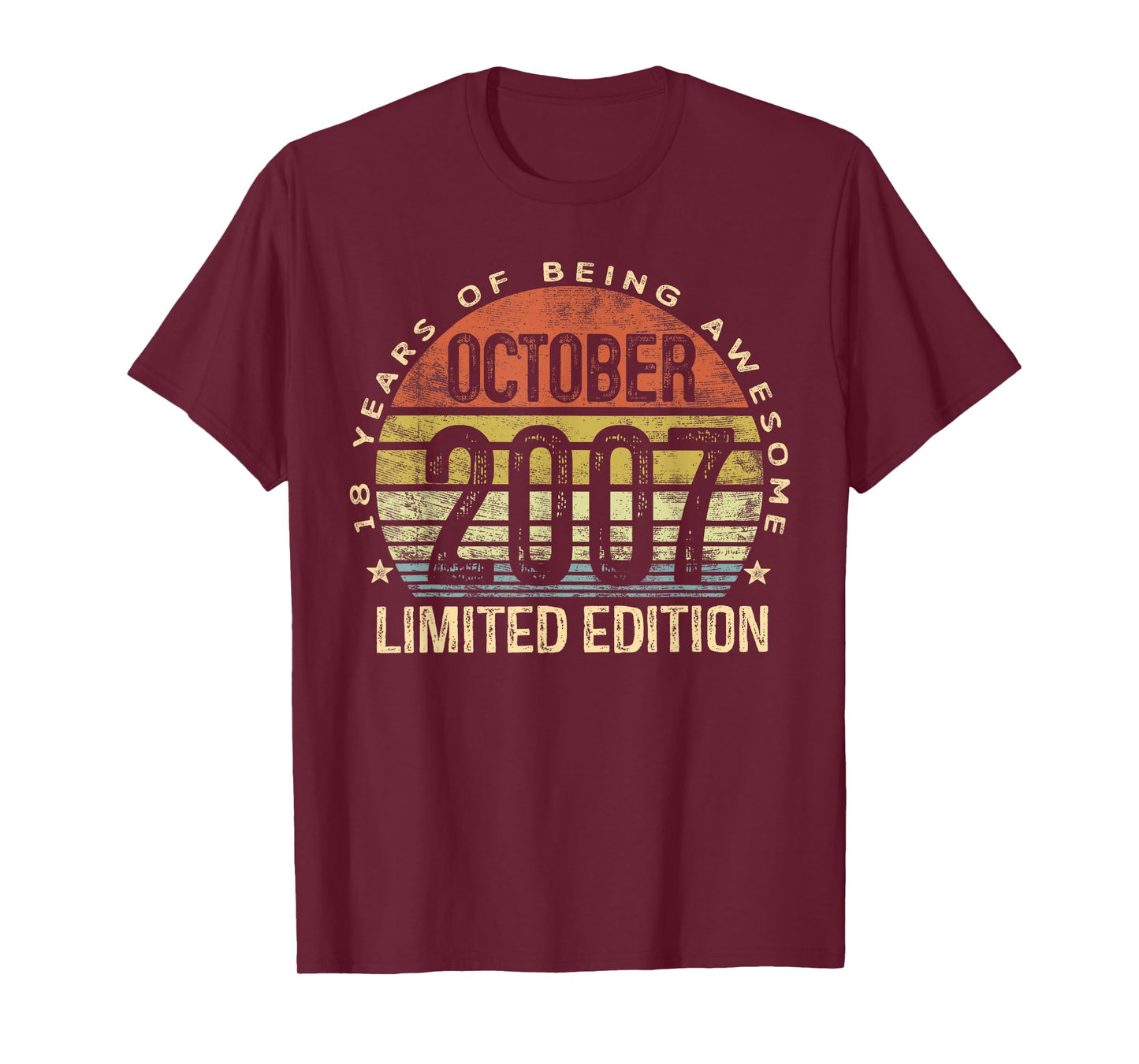 October 2007 Limited Edition 18-Year-Old 18th Birthday T-Shirt