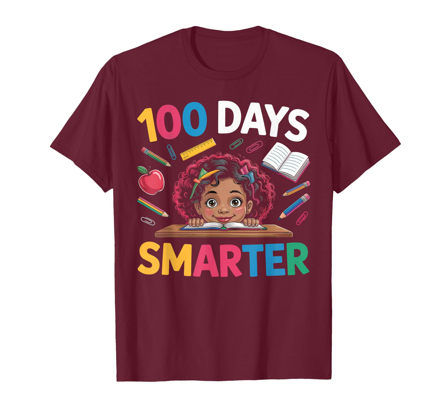 100 Day Smarter Teacher Student Happy 100 Days of School T-Shirt