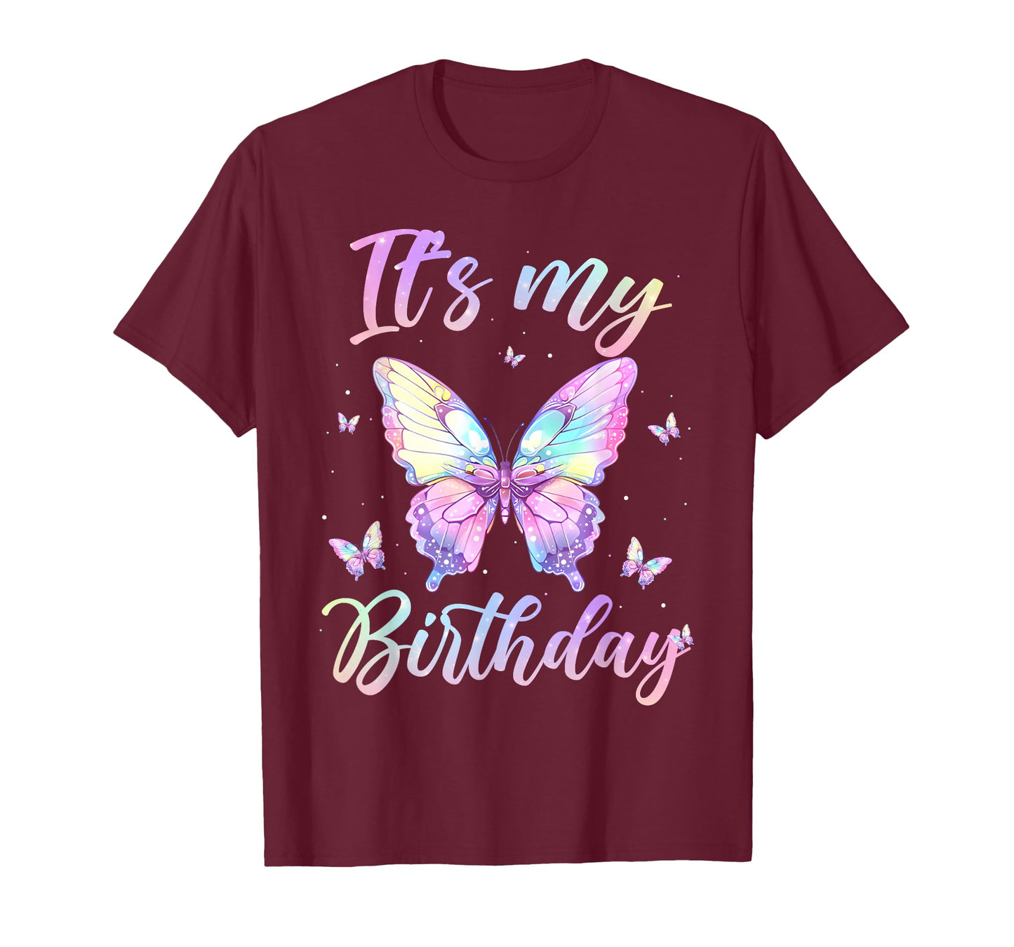 It's My Birthday Butterfly Cute Birthday Girl Matching T-Shirt