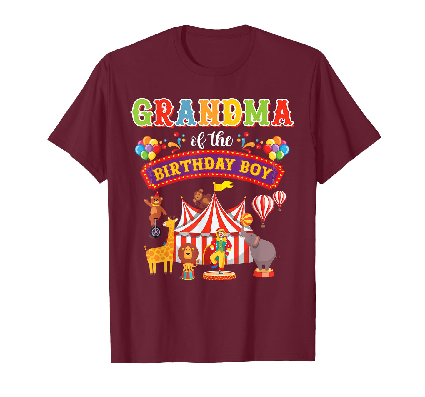 Grandma Of The Birthday Boy Carnival Circus 1st Birthday T-Shirt