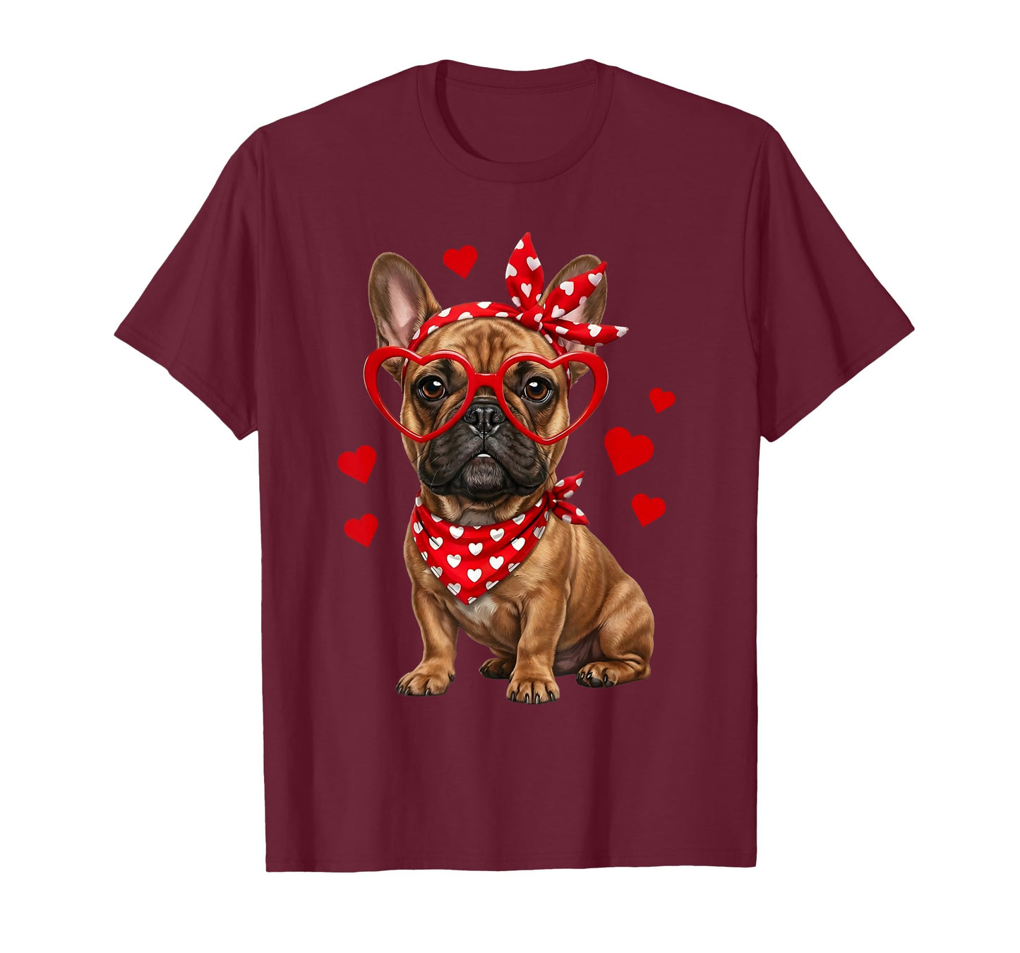 French Bulldog Valentines Day Frenchie Lover Dog Heart T-Shirt