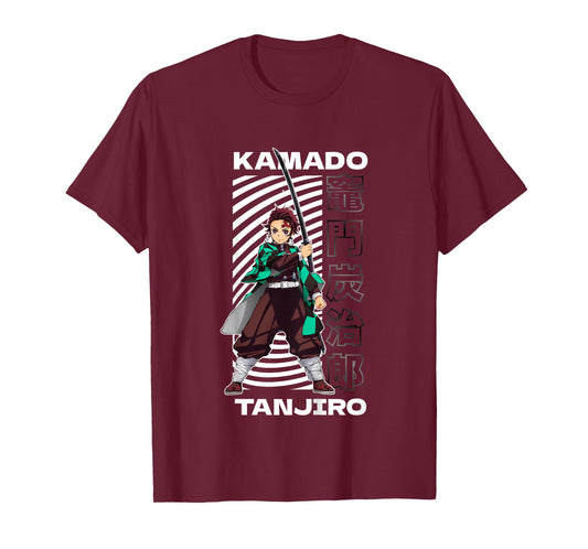 Kids Demon Slayer: Kimetsu no Yaiba Tanjiro Kamado Bold Spiral T-Shirt