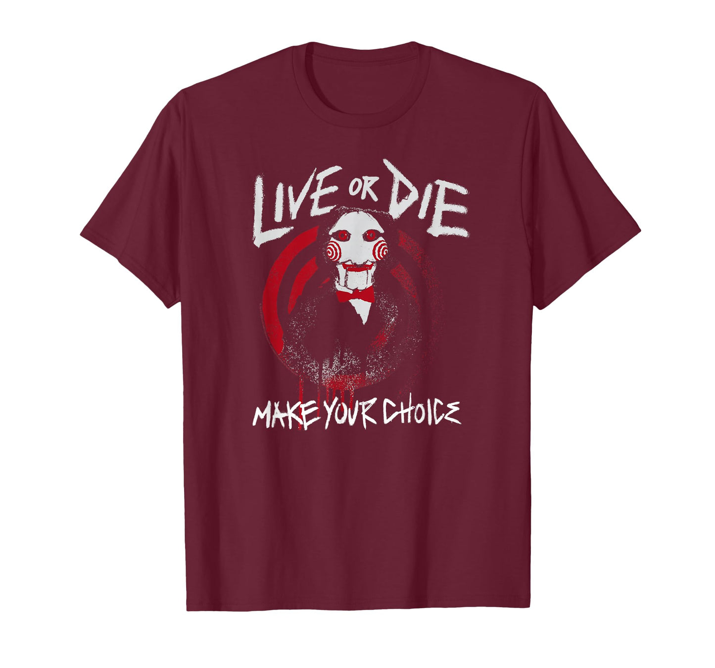 Saw Live or Die Spiral Jigsaw Horror Movie T-Shirt