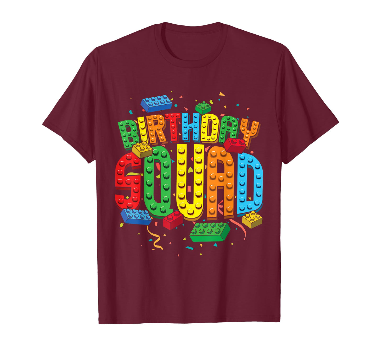 Birthday Squad Playing Bricks Brick Builder Block Building T-Shirt