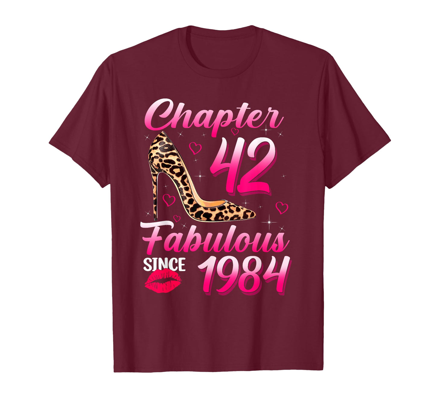 Chapter 42 Fabulous Since 1984 Leopard Queen Birthday T-Shirt