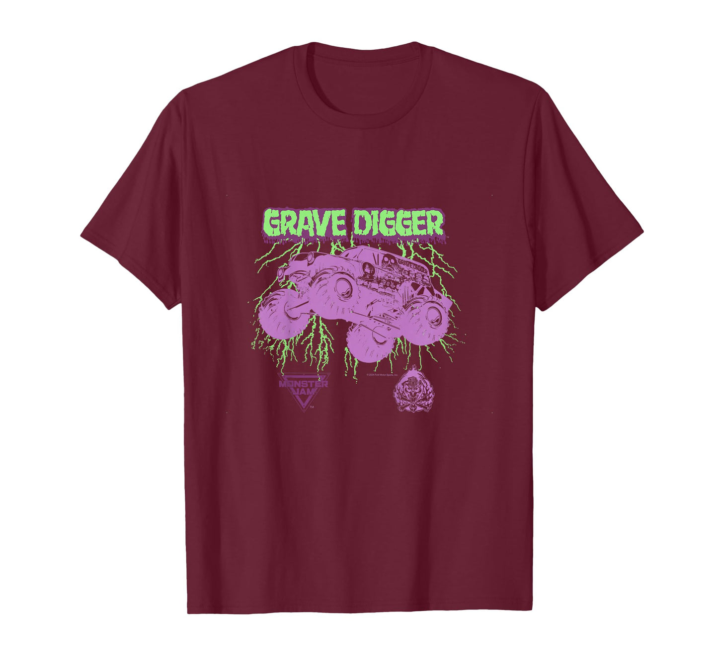 Monster Jam Kids Grave Digger Lightning T-Shirt