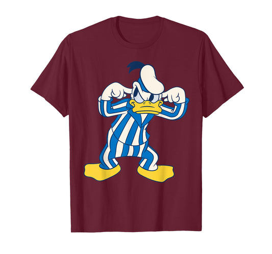 Disney Donald Duck Striped Pajamas Slumber Party PJs Pose T-Shirt