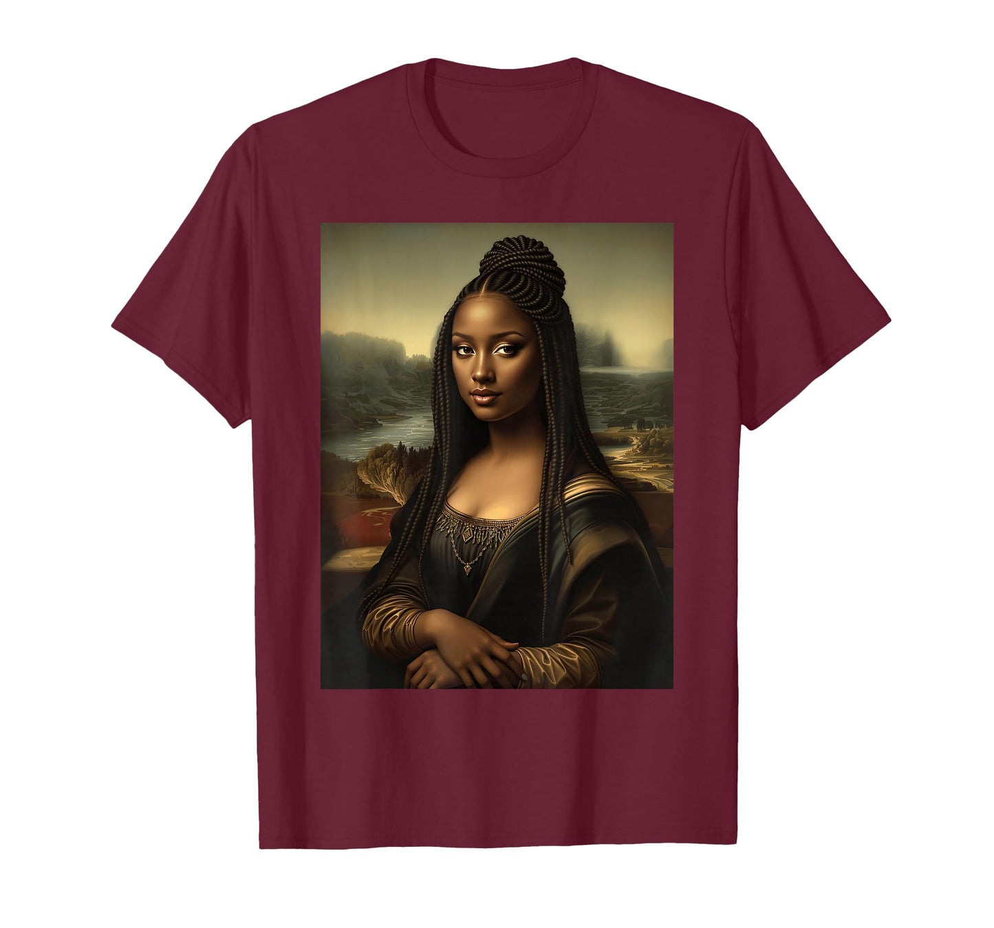 Black Mona Lisa African American Black History Month Funny T-Shirt