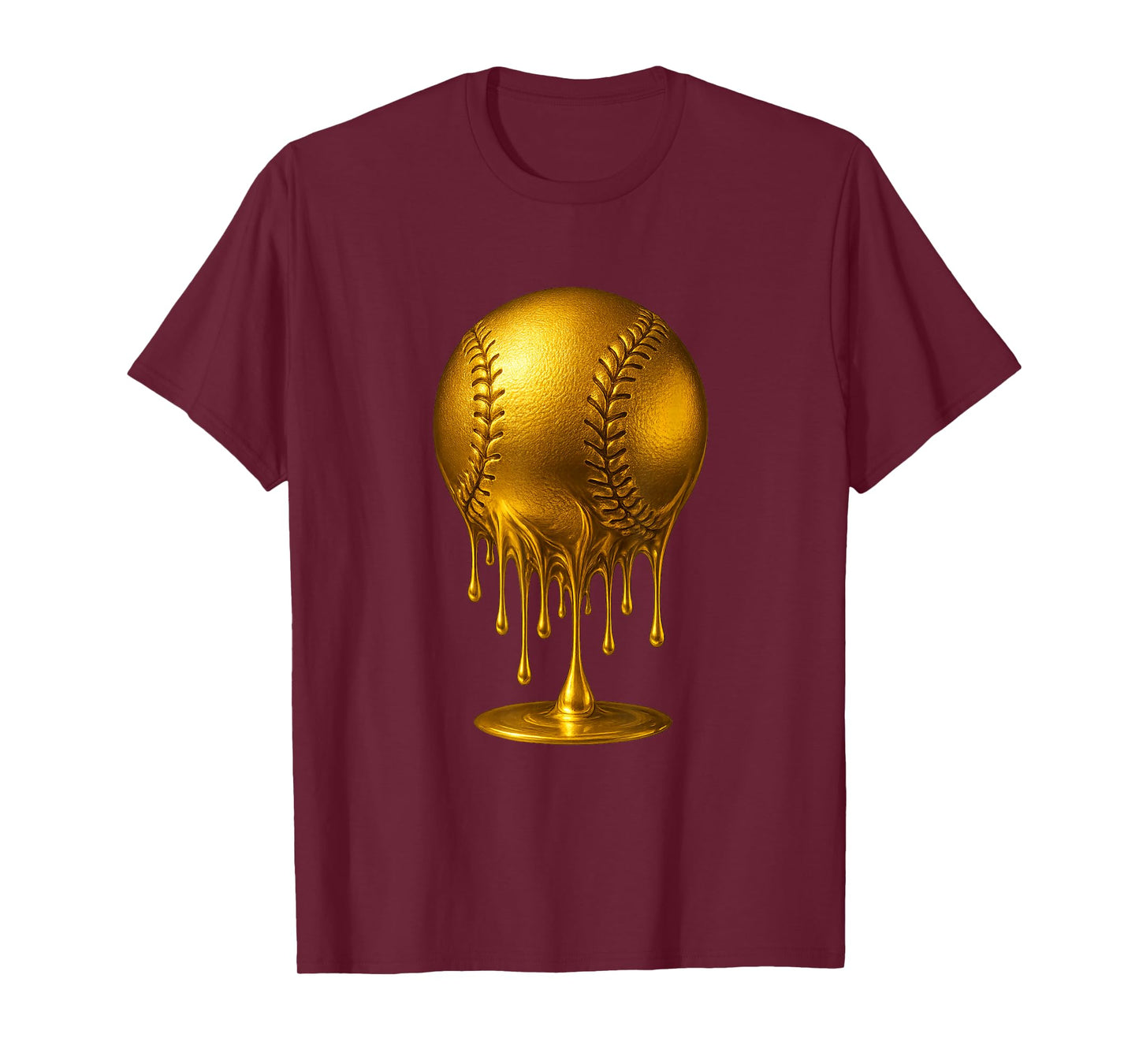 Dripping Gold Drip Baseball Game Day Player Coach Baller T-Shirt